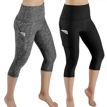 High Waist Seamless Capris Workout Leggings for Women