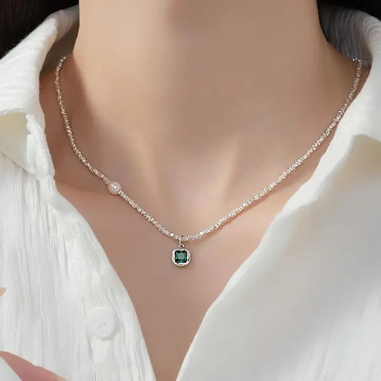 925 Silver Pearl Pendant Necklace for Women