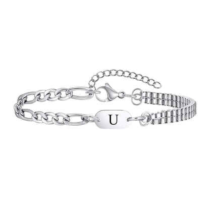 Double Layered Name Eternity Bracelet for Men