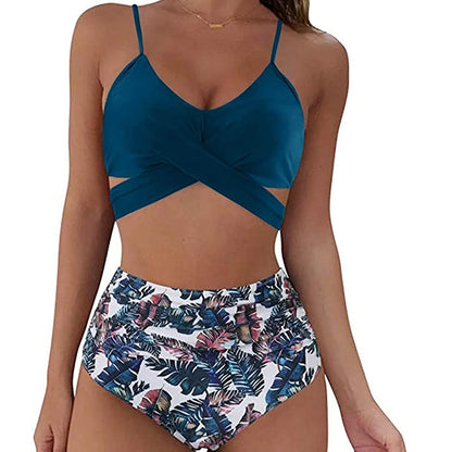 12 Colors Women’s Slim High Waisted Bikini Set