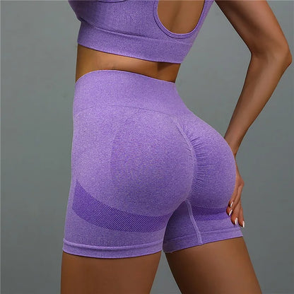 High Waist Short Tights Woman Push Up Leggings Seamless Fitness Workout Running Scrunch Shorts Yoga Pants Summer Gym Wear
