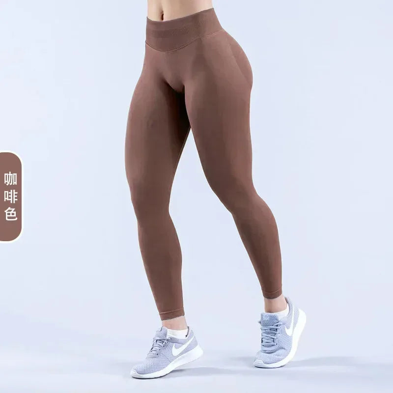 Women’s High-Waisted Seamless Scrunch Butt Leggings for Gym & Yoga
