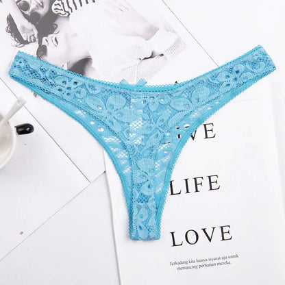 Lace Silk Sheer See Through Panties for Women