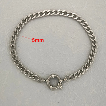 Anchor Clasp Bracelet for Men & Women – Stainless Steel Twist Rope Chain