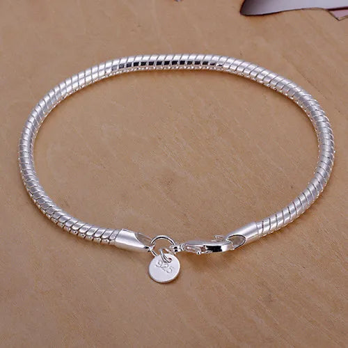 925 Sterling Silver 4MM Twisted Rope Bracelet