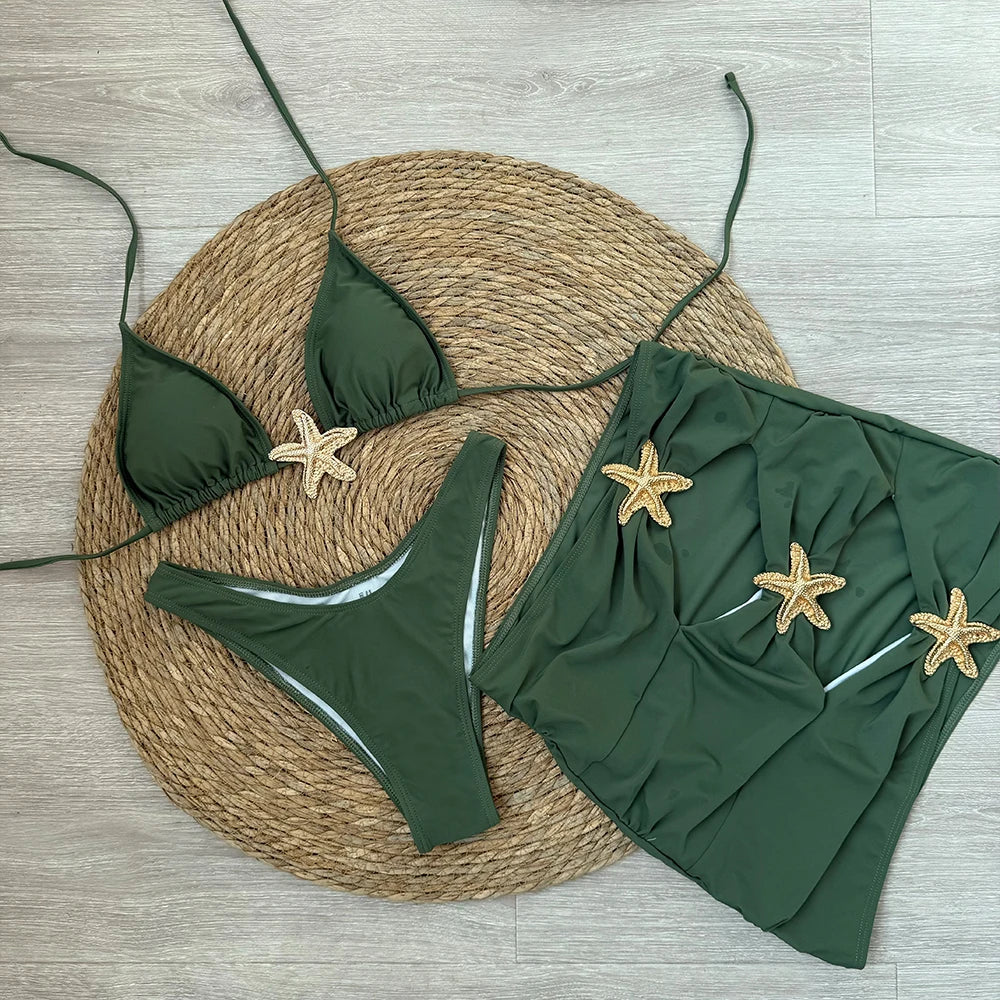 Starfish 3-Piece Push-Up Bikini Set