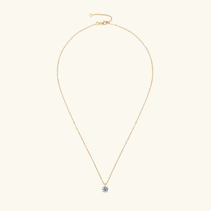 1.0 Carat D Moissanite Solitaire Drop Necklace with 18k Gold Plating