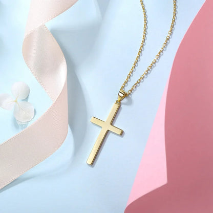 U7 925 Sterling Silver Vintage Cross Necklace