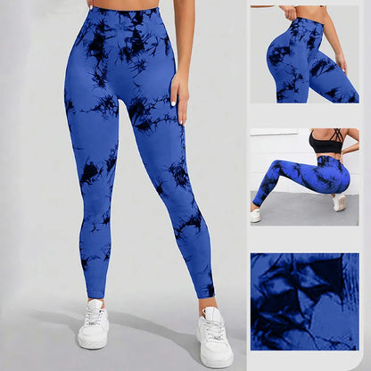 Tie Dye Yoga Pants Sport Leggings Women Seamless High Waist Push Up Woman Tights Fitness Workout Leggins Gym Clothing 2025 New