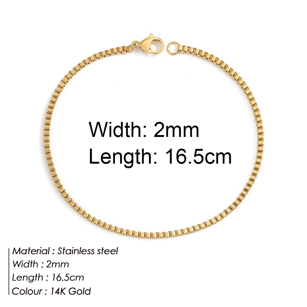 Gold Color Stainless Steel Twist Cuban Eternity Bracelet for Women