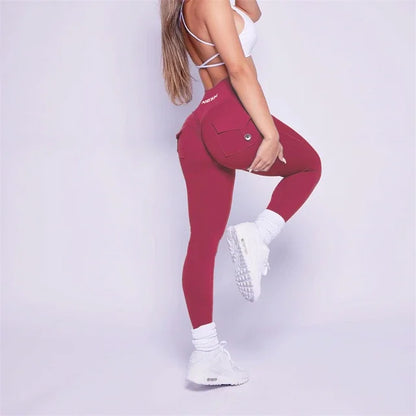 TikTok Viral Leggings – Women’s High Waist Booty-Lifting Tights with Pockets