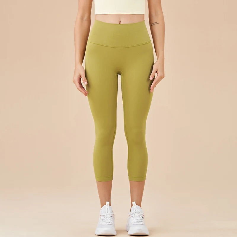 Women's High Waist Yoga Capri Pants