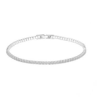 Genuine 925 Sterling Silver Eternity Bracelet