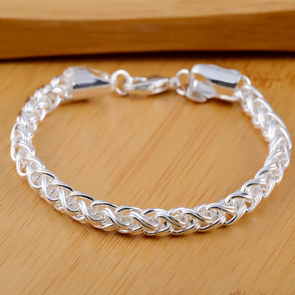 925 Sterling Silver 4MM Twisted Rope Bracelet