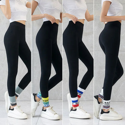 Cotton Yoga Pants High Waist Gym Leggings for Women