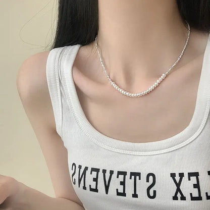 925 Silver Pearl Pendant Necklace for Women