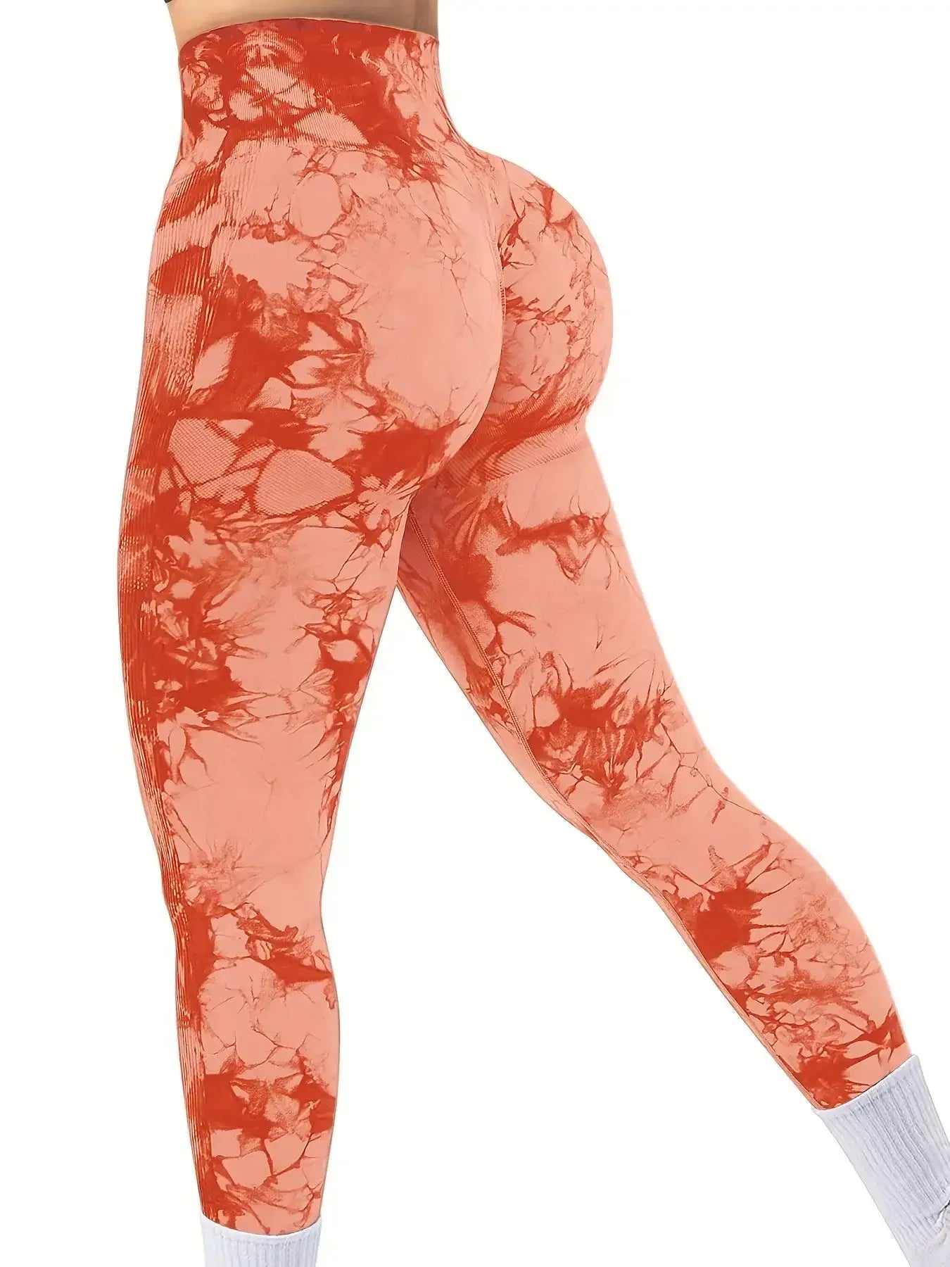 Hip Lifting Seamless Tie-Dye Yoga Leggings for Women