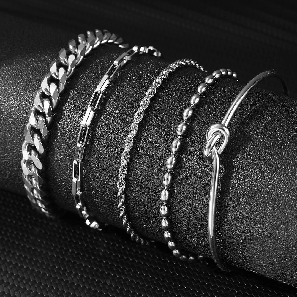 Gorgeous Stainless Steel Eternity Bracelet Set for Women