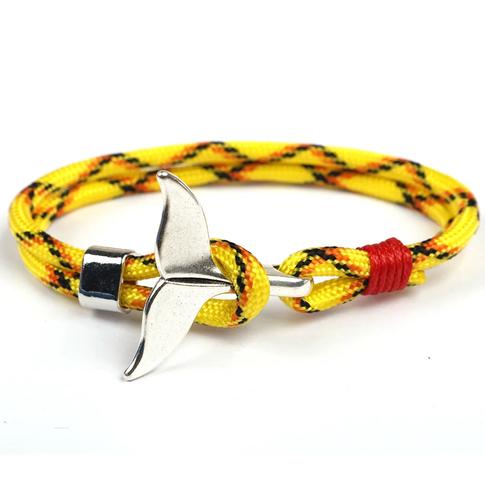 Handwoven Rope Classic Men's Anchor Bracelet with 11 Color Options