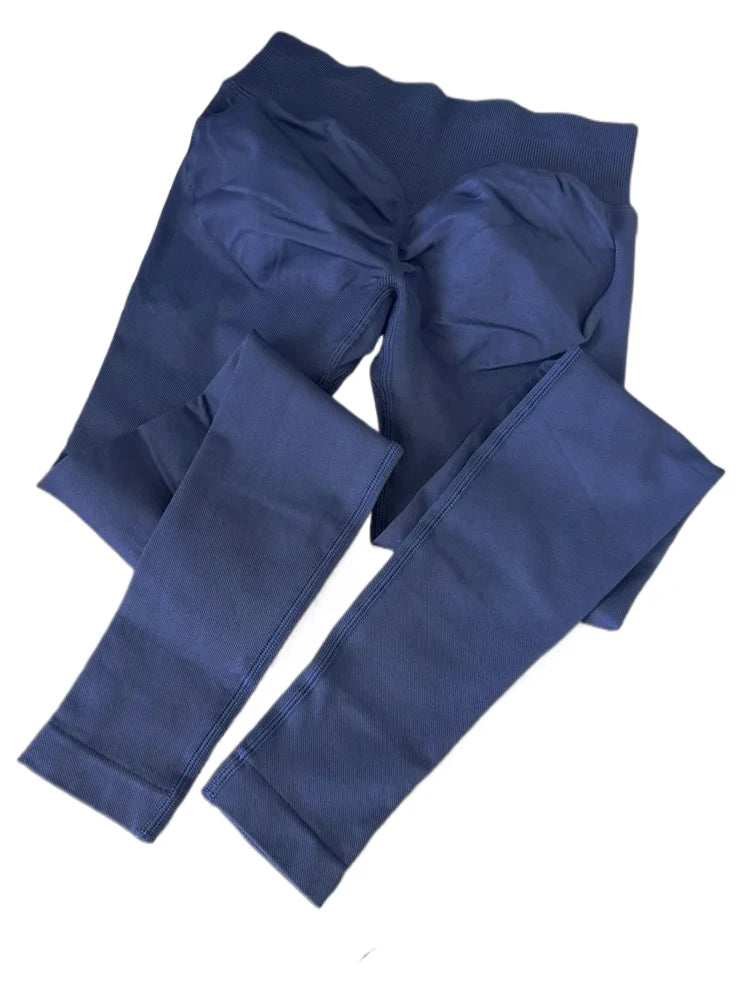 High Waist Seamless Scrunch Butt Leggings for Women – Tummy Control Workout Pants
