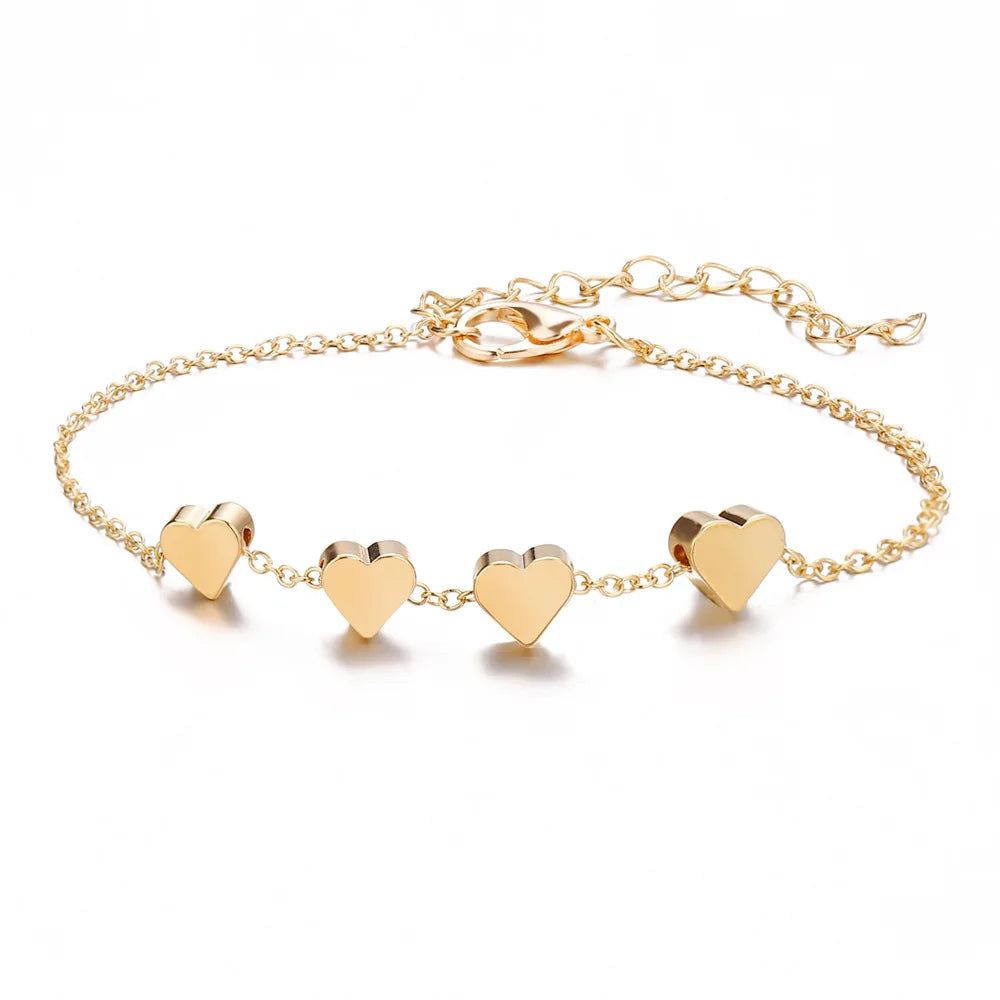 Sparkling Hollow Heart Delicate Eternity Bracelet