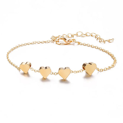 Sparkling Hollow Heart Delicate Eternity Bracelet