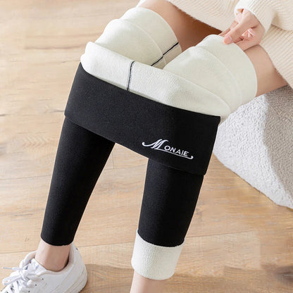 High Waist Warm Tights  Women’s Thick Fleece-Lined Winter Leggings