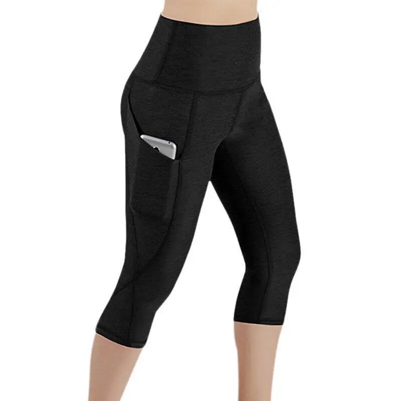 High Waist Seamless Capris Workout Leggings for Women