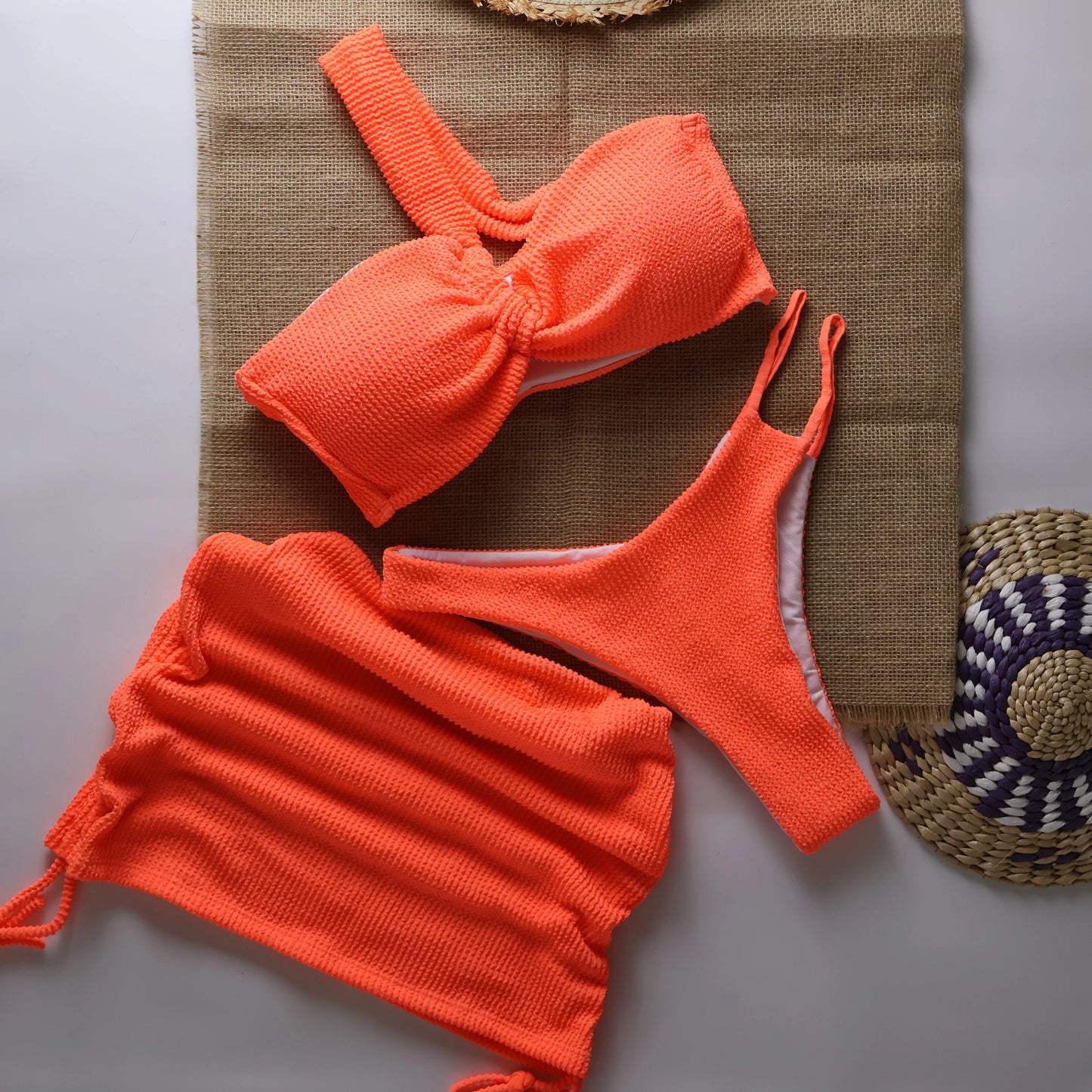 3-Piece Micro Bikini Women’s Swimwear Set – Brazilian Thong Beach Wear