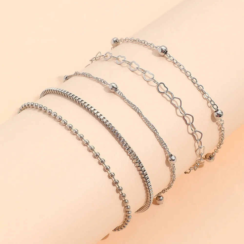 Silver Color Multilayer Eternity Bracelet