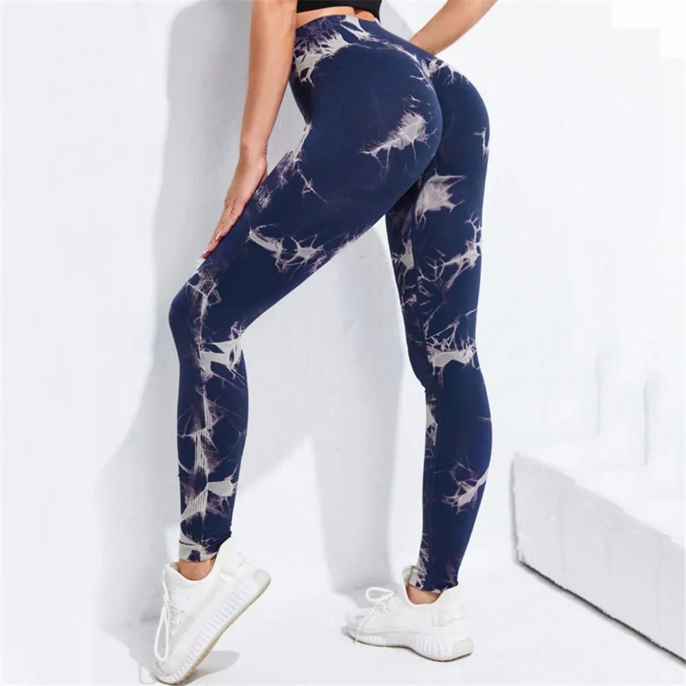 Seamless High Waist Anti Cellulite Workout Leggings for Women