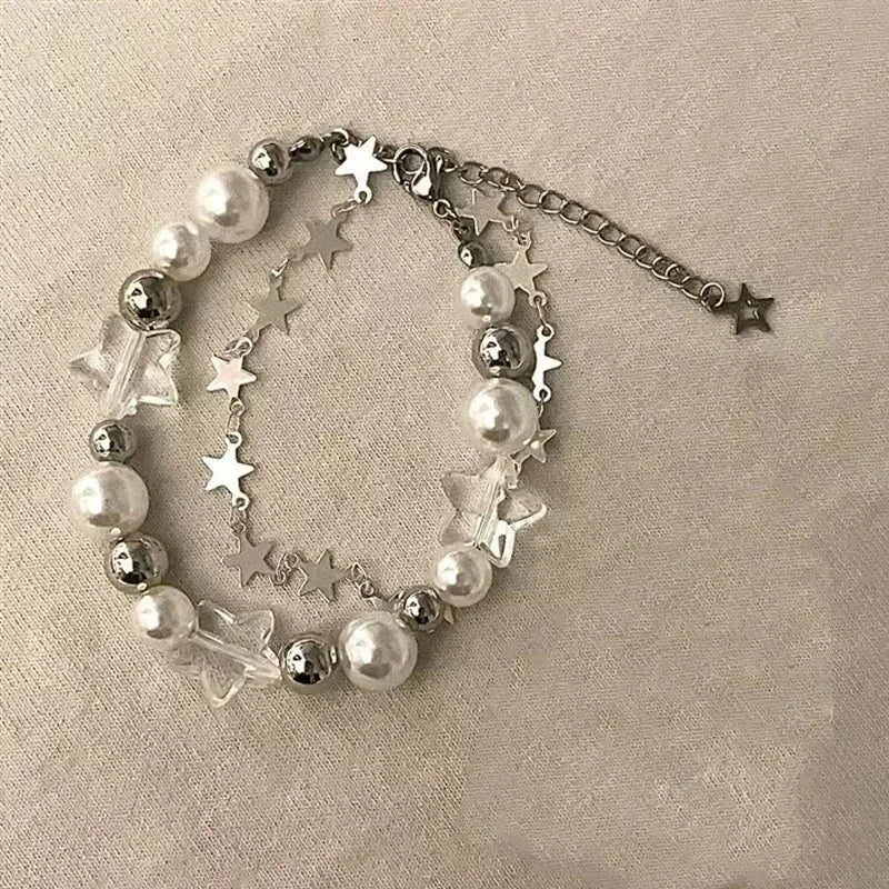 925 Sterling Silver Pearl Knot Bracelet for Women