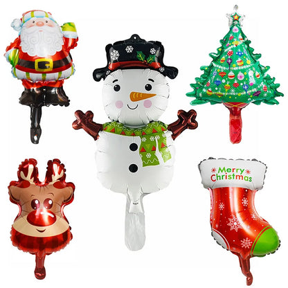 Merry Christmas Decoration Foil Balloon Santa Claus Snowman Tree New Year Christmas Party Balloons Home Xmas Party Decor Globos