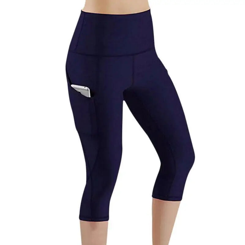 High Waist Seamless Capris Workout Leggings for Women