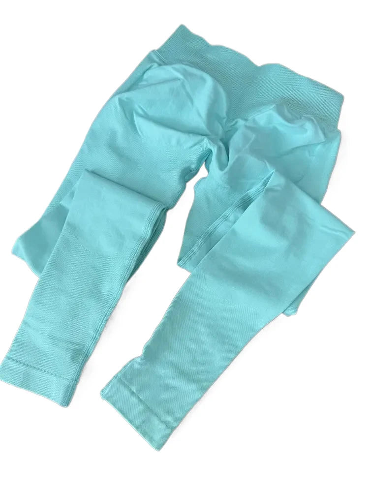 High Waist Seamless Scrunch Butt Leggings for Women – Tummy Control Workout Pants