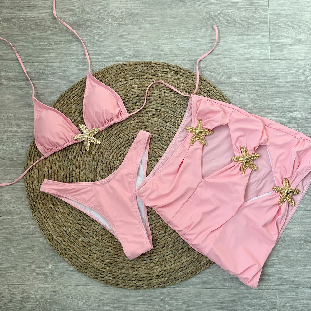 Starfish 3-Piece Push-Up Bikini Set