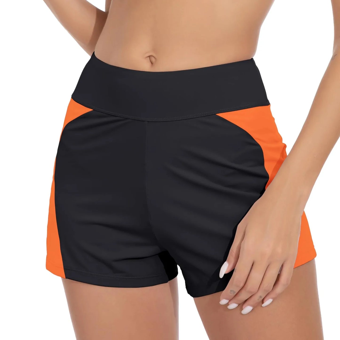 Women's High Waisted Swim Shorts – Tummy Control & Leakproof Design