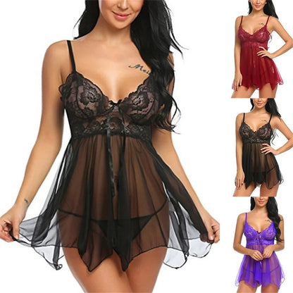 Crotchless Lace Nightgown - Alluring Sleepwear & Underwear