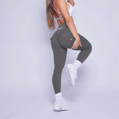 TikTok Viral Leggings – Women’s High Waist Booty-Lifting Tights with Pockets