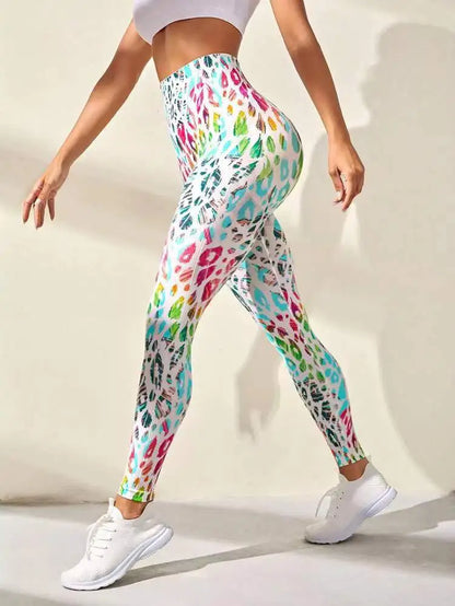 3D Print Tie Dye High Waist Seamless Anti Cellulite Leggings