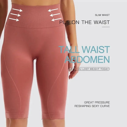 Women’s High Waisted Biker Shorts – Tummy Control, Seamless & Naked Feeling