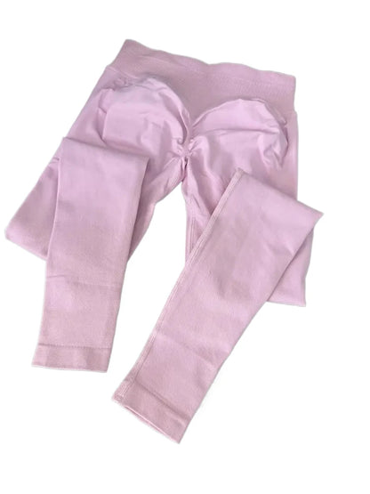 High Waist Seamless Scrunch Butt Leggings for Women – Tummy Control Workout Pants