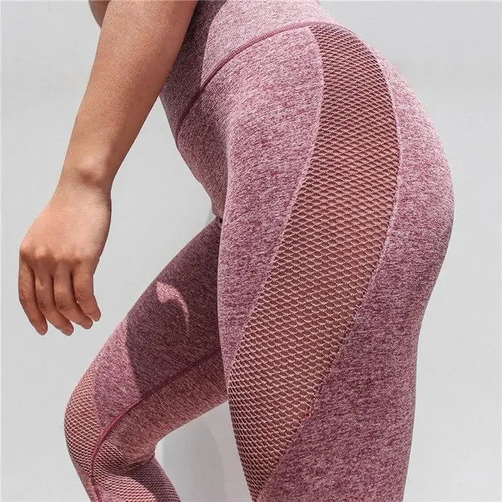 Tummy Control Mesh Push Up Capri Leggings