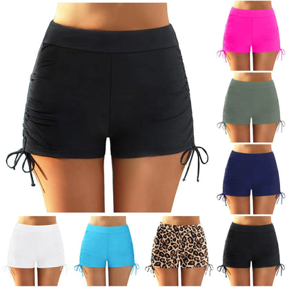 Women’s Plus Size High Waisted Swim Shorts – Tummy Control Bikini Bottoms