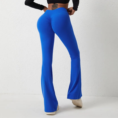 TikTok Viral Leggings – High Waist Bell-Bottom Yoga Pants for Women