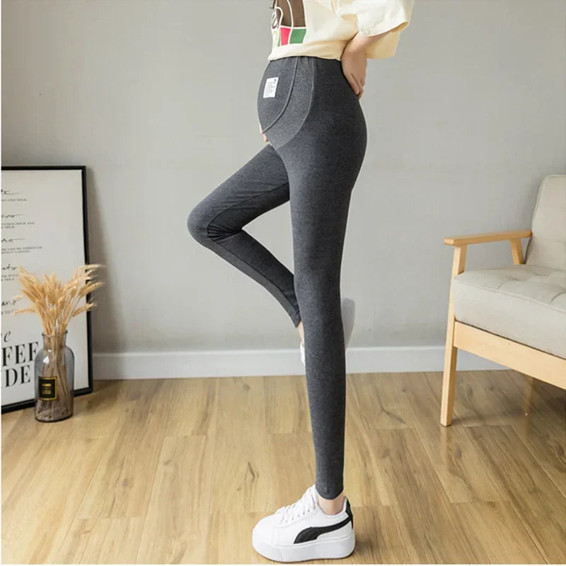 Winter Maternity Leggings with Belly Support for Pregnant Women