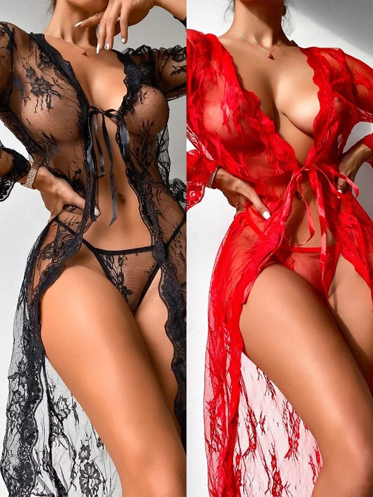 Sheer Chemise Nightgown – Elegant Transparent Lingerie & Loungewear