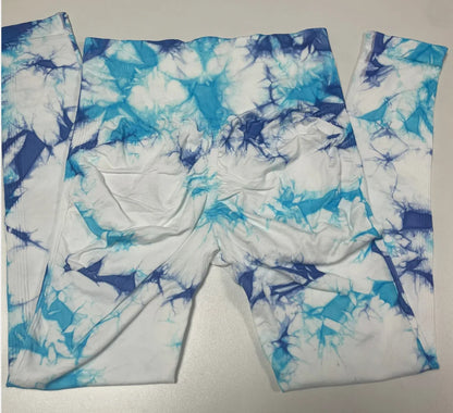 High Waist Seamless Tie Dye Leggings for Women