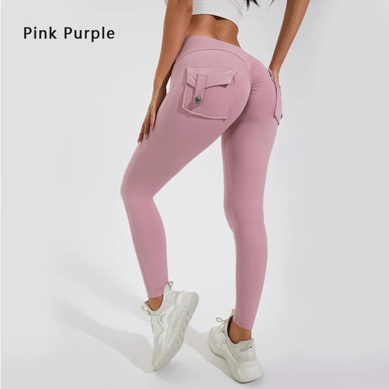 Butt Lifting Leggings with Pockets – High Waist, Tummy Control, Scrunch Fit for Women’s Gym, Yoga, and Fitness
