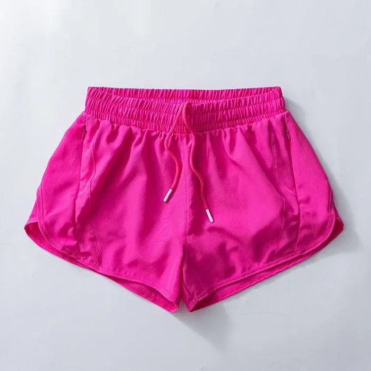High Waist Mesh Running Shorts for Women – Two-in-One Gym and Yoga Biker Shorts